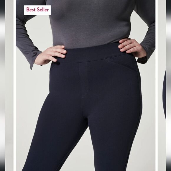 SPANX The Perfect Pant Ankle Backstream Skinny Navy Size SP - Picture 3 of 10